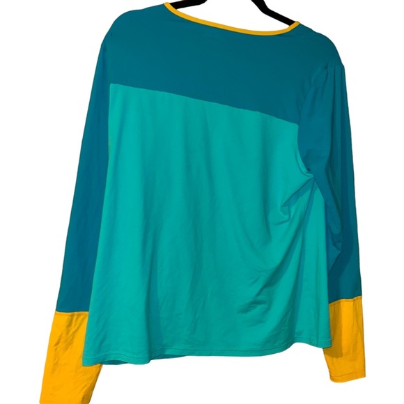 Lands' End Women's Crew Neck Long Sleeve Rash Guard UPF 50 swim top Large 14 16 - Picture 2 of 4